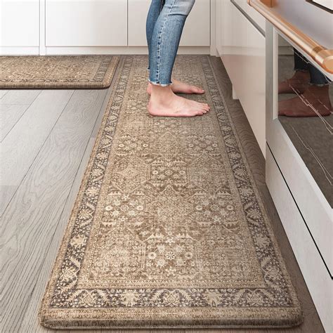 Amazon.com: KIMODE Farmhouse Anti Fatigue Kitchen Mat, 17"x59"+17"x29 ...