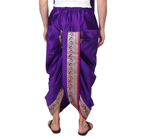 Blue Color - Readymade Dhoti - Paithani Border – Rameshwaram Fabrics ...