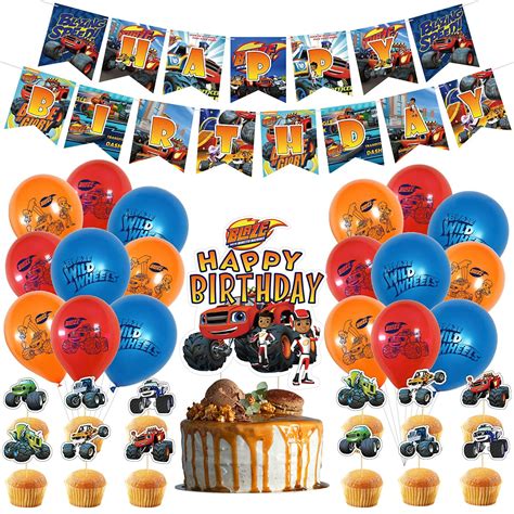 Buy Blaze and The Monster Machines Party Supplies Including Balloons ...