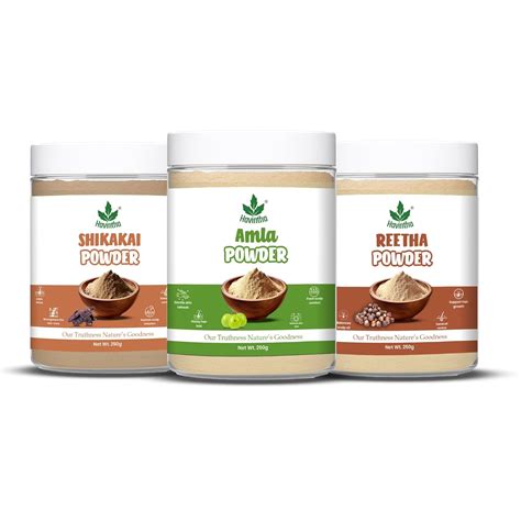Havintha Natural Amla Reetha Shikakai Powder For Healthy Hair | Herbal ...