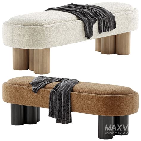 KATIANNA BOUCLE BENCH 3d model Download Maxve