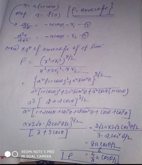 Find the envelope of a straight line draw at right angles to end of the ...