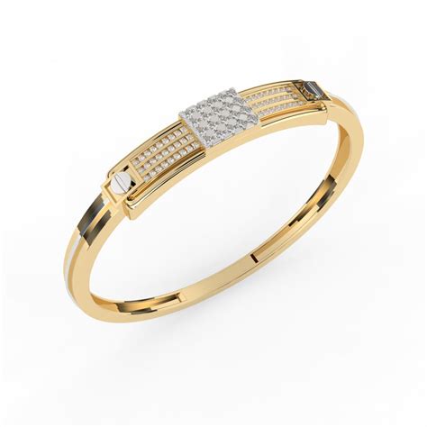 Glamorous Diamond Mens Kada - Avira Diamonds
