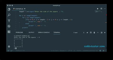Image result for Pattern Half Diamond Hollow Inside Python