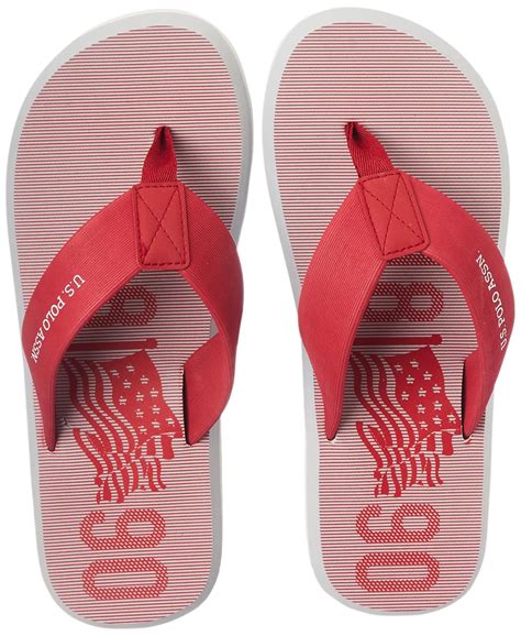 US Polo Association Men's Marinos RED FLIP Flop-9 UK (2532005443 ...