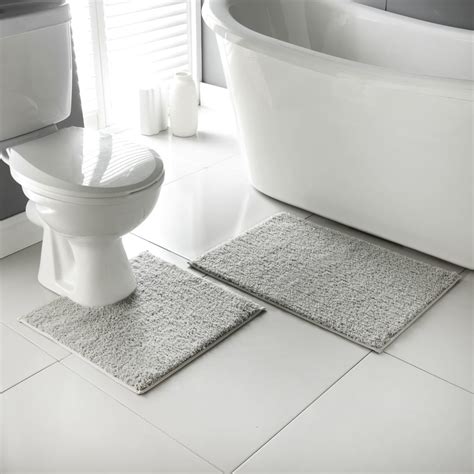 Simply Everyday Bath & Pedestal Mat Set - Grey | Bathroom | B&M