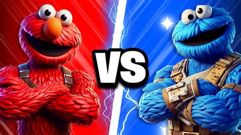 ELMO🔴 VS COOKIE MONSTER🍪RED VS BLUE 7241-8155-1574 by boifromcia ...