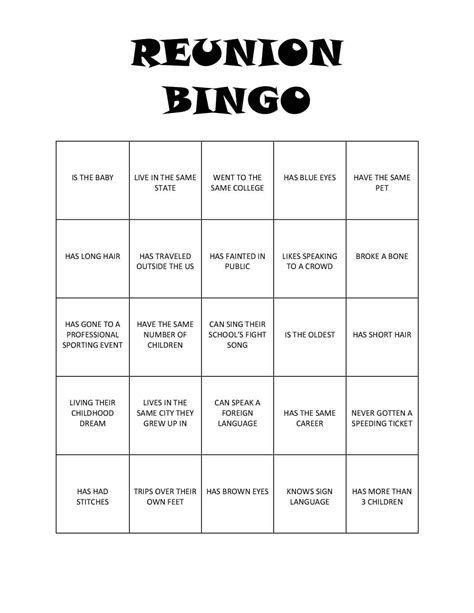Free Printable Family Reunion Games If You're Looking For A Way To Add ...