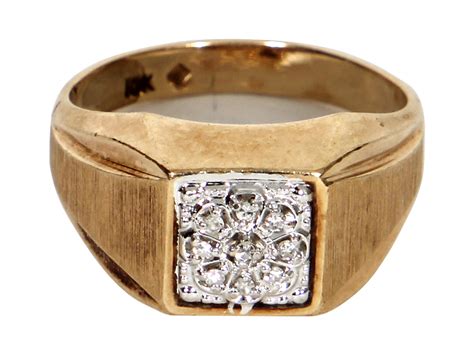 Lot Detail - Elvis Presley Owned and Worn 10kt Gold Diamond Ring