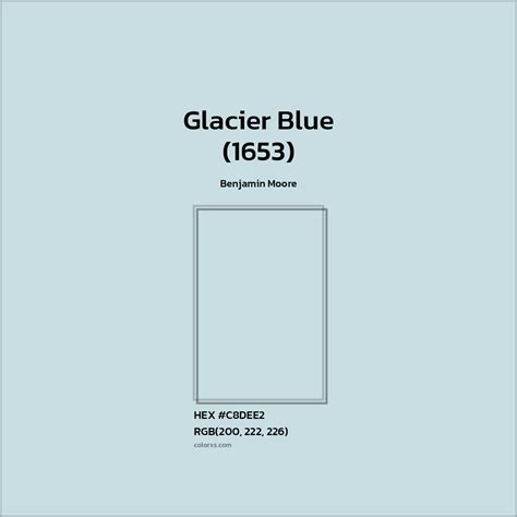 Benjamin Moore Glacier Blue (1653) Paint - color codes, matching paints ...