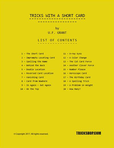 Card Tricks Using a Short Card 的图像结果