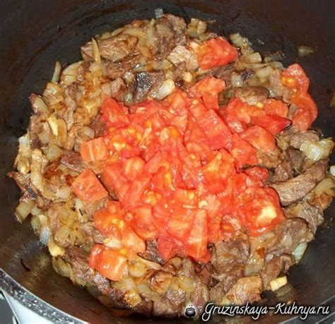 Чашушули из свинины с кондари