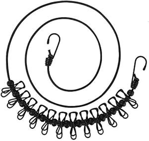 Newraturner 1 Pack Portable Clothesline with 12 Clothespins, Windproof ...