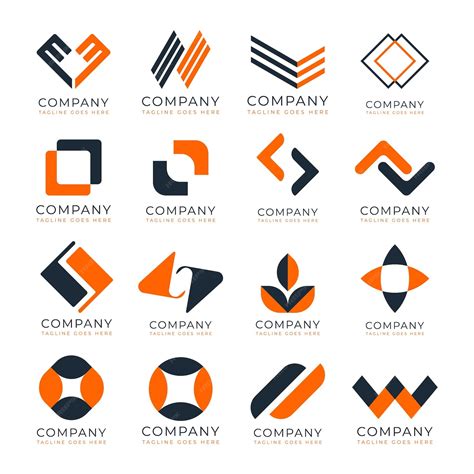 Premium Vector | Free vector company logo set design ideas