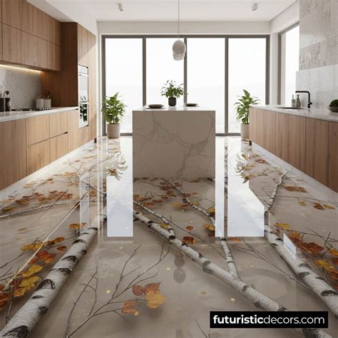 Bring Nature Indoors with 3D Birch Tree Epoxy Flooring