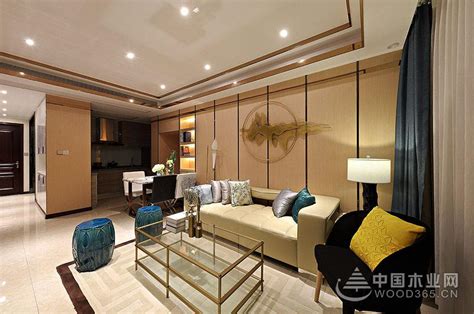 106平米两房一厅现代简约装修风格样板房-中国木业网