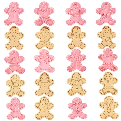 Gingerbread Man Cookie Cutter Set-10 Pieces Mini Christmas Cookie ...