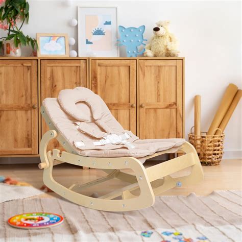Amazon.com : Baby Bouncer,Adjustable Baby Rocker, 3-in-1 Wooden Rocker ...