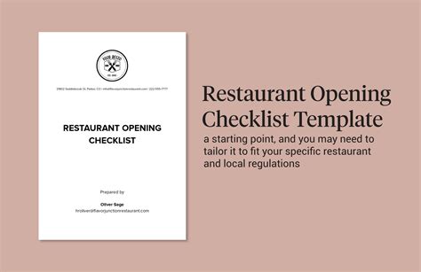 Image result for Restaurant Checklist