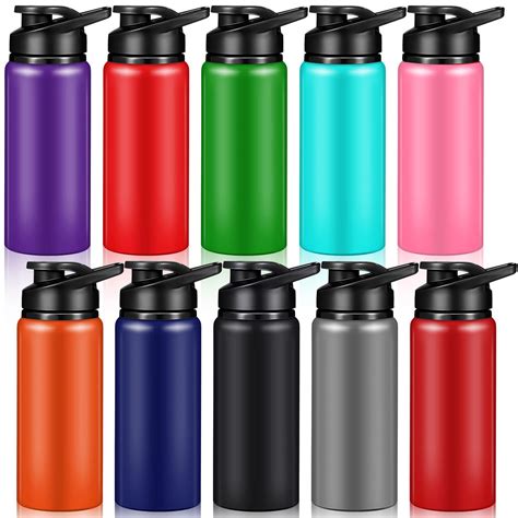 Amazon.com: Mimorou 10 Pieces 20oz Reusable Aluminum Water Bottles Bulk ...