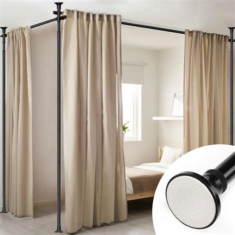 Amazon.com - Room Divider Curtain Rod - No Drilling Tension Rod Room ...