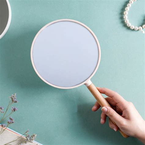 Modern Two Sided Handheld Mirror Baby Pink Online - Premium Handheld ...