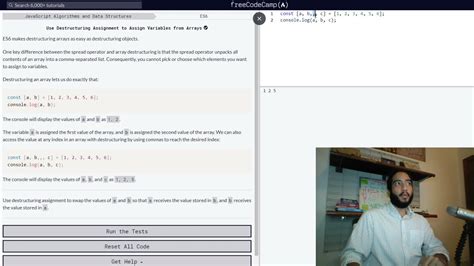 ES6 Use Destructuring Assignment to Assign Variables From Arrays 的图像结果