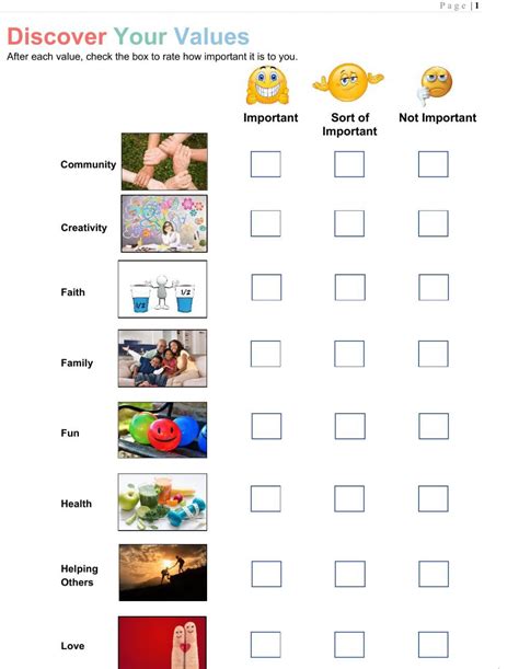 Moral Values Worksheet 的图像结果