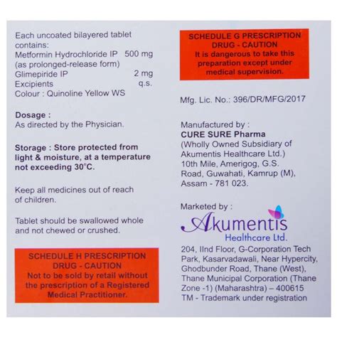 Switglim-M 2/500 Tablet 15's Price, Uses, Side Effects, Composition ...