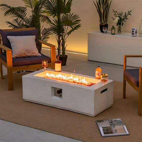 AVAWING 50,000 BTU 56" Rectangle Patio Propane Fire Pit Table - On Sale ...