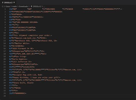 Image result for EDI Format Example