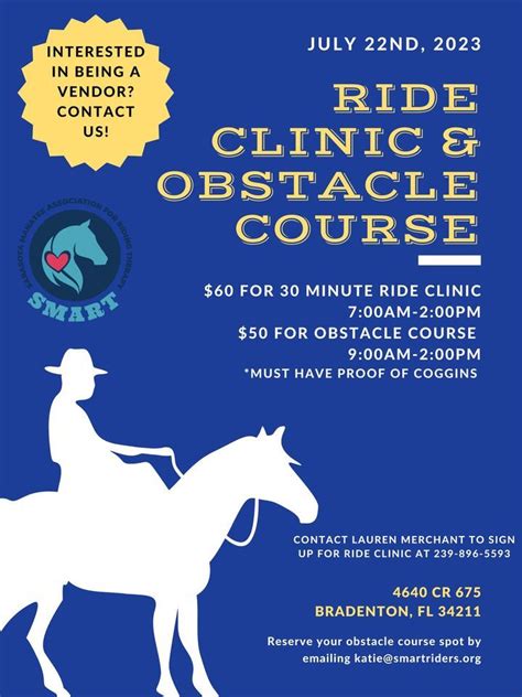 Ride Clinic & Obstacle Course , Sarasota Manatee Association for Riding ...