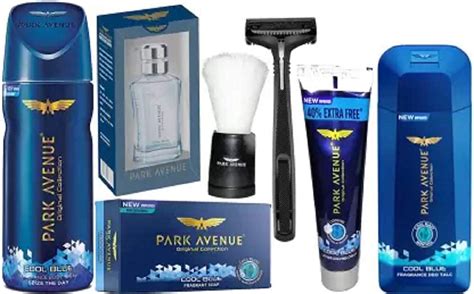 Park Avenue Cool Blue Complete Male Grooming Essential Kit (7 Items in ...