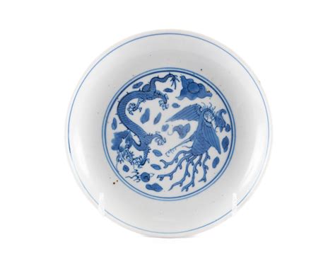 Lot - FIVE-CLAW DRAGON AND PHOENIX DISH