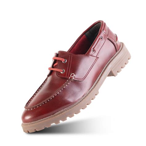 Monkstory Cosmopolitan Boat Loafers - Burgundy