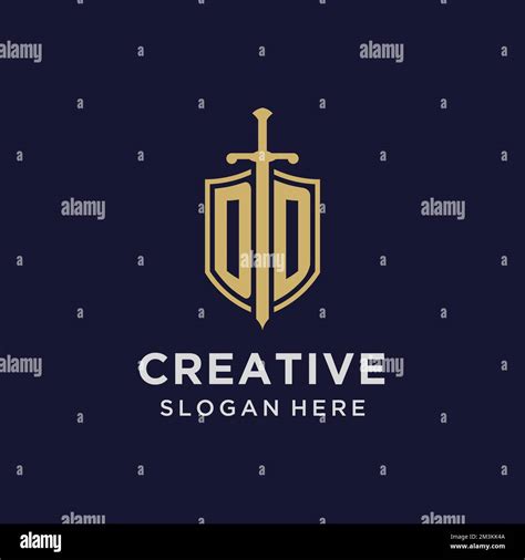 DD logo initial monogram with shield and sword design ideas Stock Vector Image & Art - Alamy