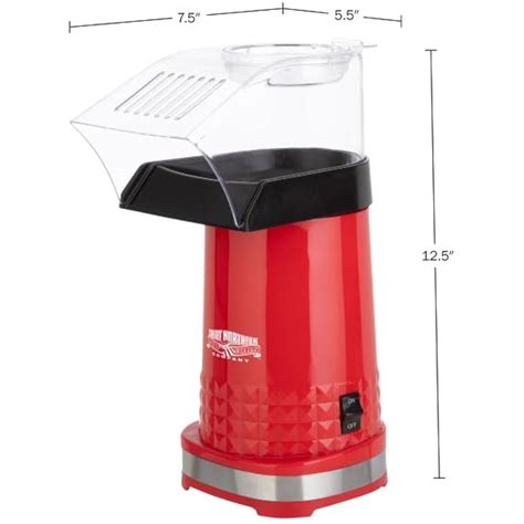 Great Northern Popcorn Hot Air Popper Popcorn Maker - 1200W Electric ...