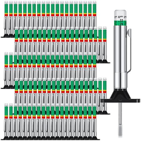 100 Pieces Tyre Tread Depth Gauge Color Coded Tire Depth | Desertcart INDIA