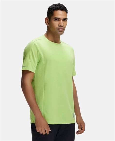 Buy Super Combed Cotton Blend Solid Round Neck Half Sleeve T-Shirt with ...