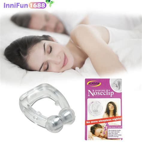 Silicone Magnetic Anti Snoring Nose Clip, Sleep Tray, Dozing Aid Apnea ...