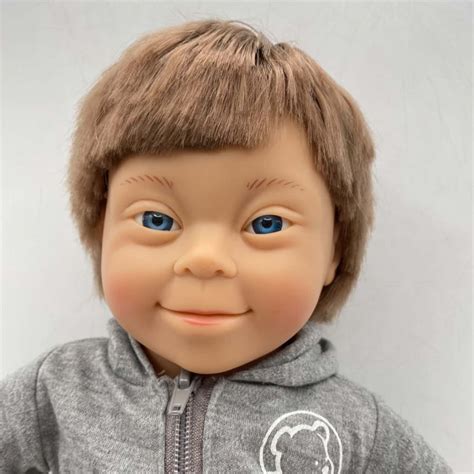 Beautiful Sum Sum Down Syndrome Boy Doll 45 CM Light Brown Hair(s)
