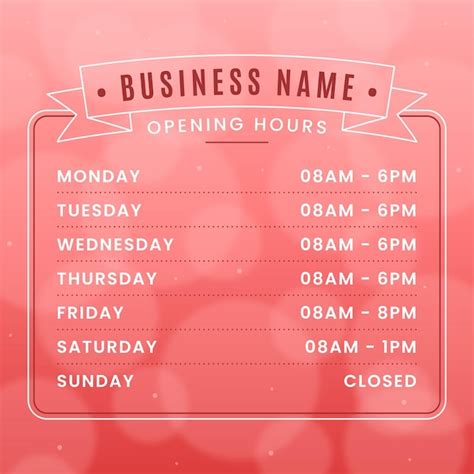 Business opening hours concept | Free Vector