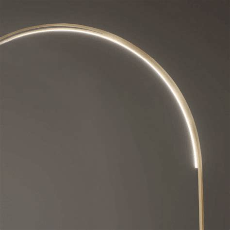 Modern floor lamp with dimmable metal LED light