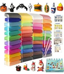 Lai Lai Pack of 12 Non- Toxic Air Dry Clay Colorful Children Soft Clay ...