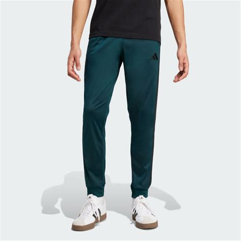 adidas 3-Stripes Tricot Regular Tapered Track Pants - Green | Free ...