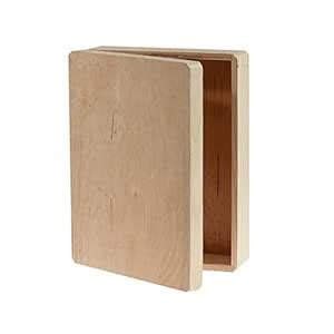 Darice Unfinished DIY Wooden Box with Hinge- 12 x 9.125 x 3.25 : Amazon ...