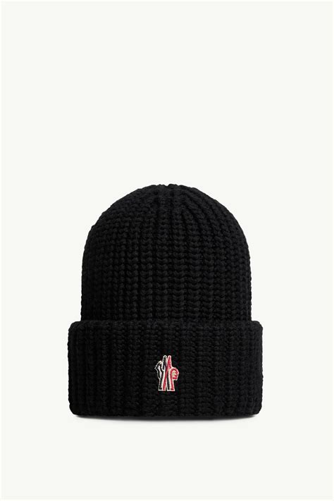 Black Logo Wool Beanie - Hats & Beanies for Men | Moncler US