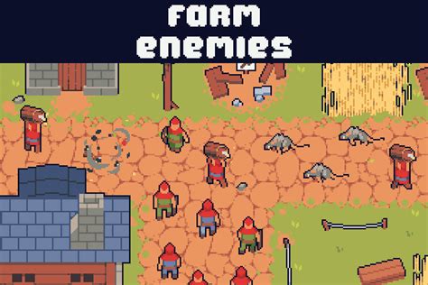 Top-Down Pixel Enemy for Defense by Free Game Assets (GUI, Sprite ...