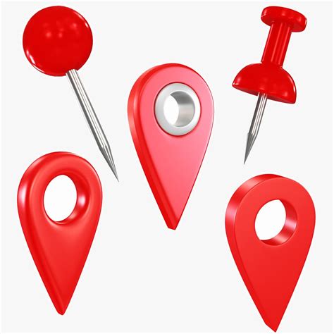 Map Pin 3D Model 的图像结果