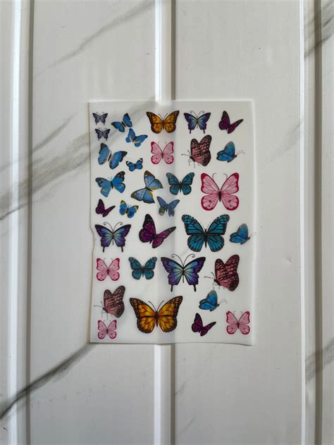 Insert Sheet - Butterfly | The Krafty Kart Resin Store